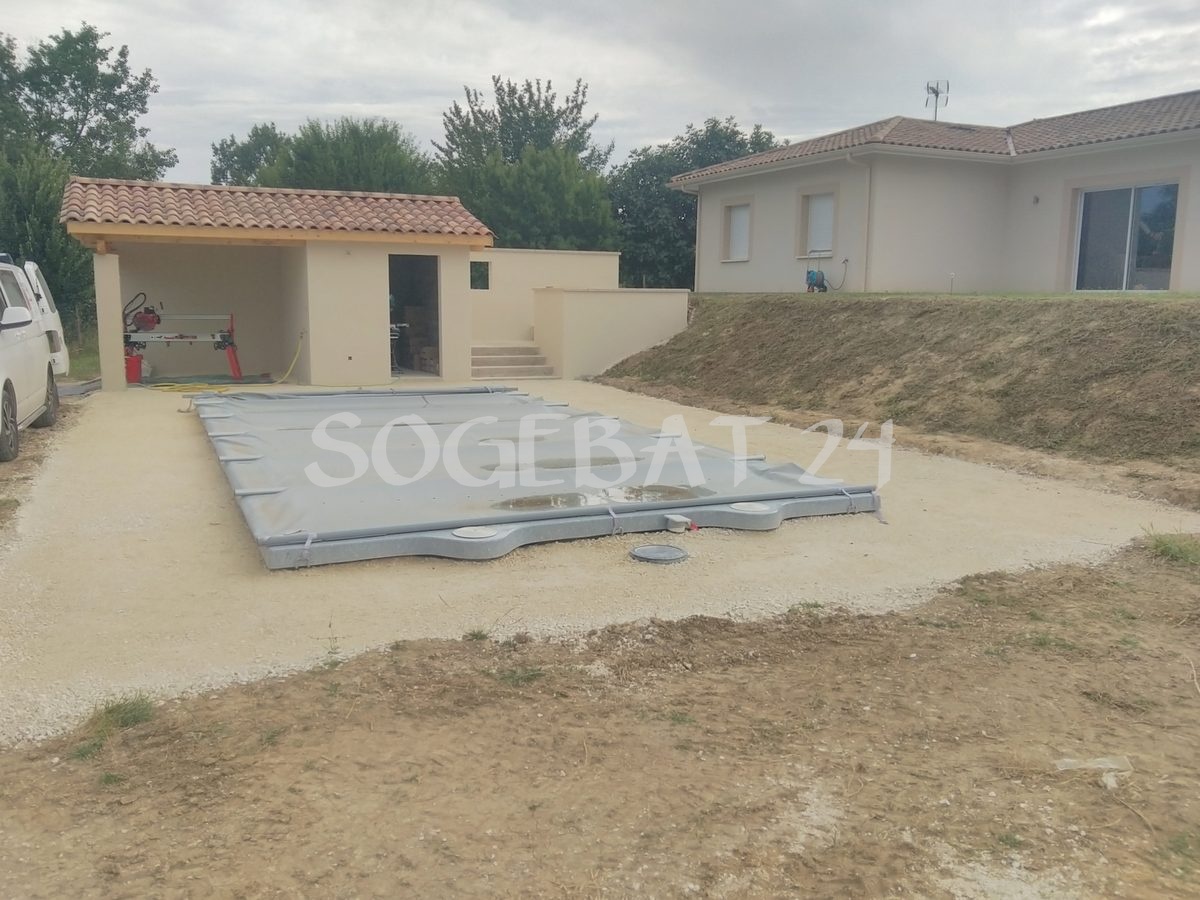 Construction de piscine avec terrasse et abords - Chazottes – 34
