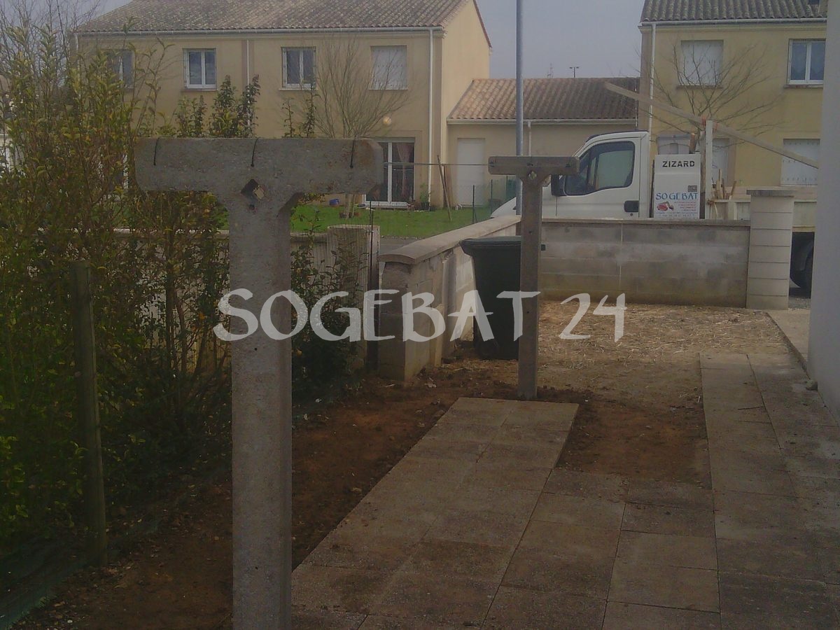 Terrasse extérieure - Fondations et dallage