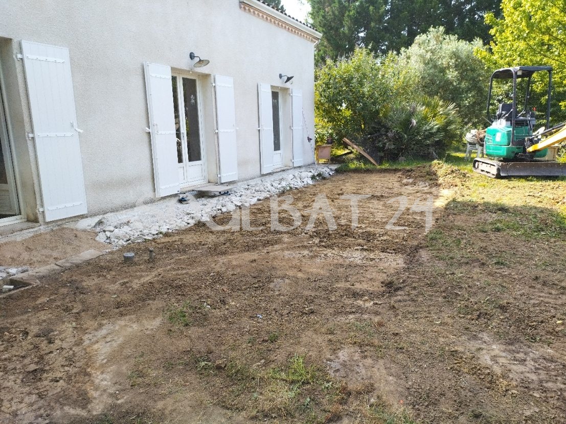 Rénovation terrasse extérieure  sur plots et profils – 22