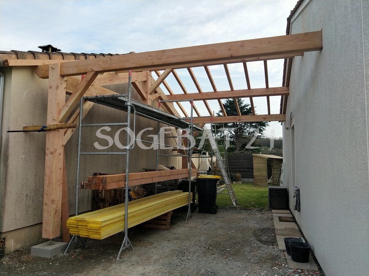 Construction d'un apentis-carport à Pineuilh à Pineuilh – 4