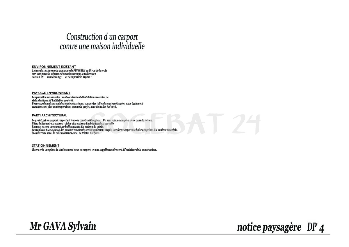 Construction d'un carport contre une maison individuelle à Pineuilh à Pineuilh – 6