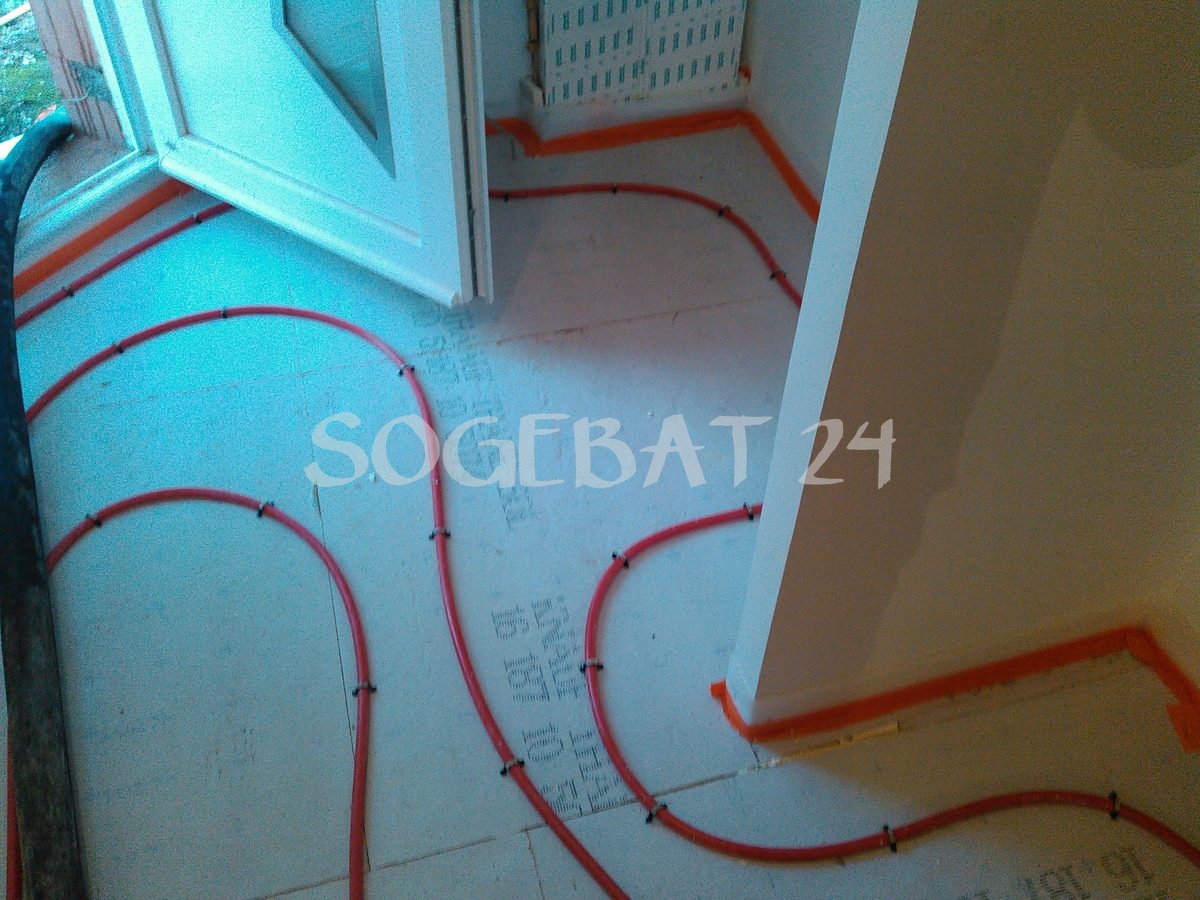 Installation de chauffage par sol radiant - Pineuilh à Pineuilh