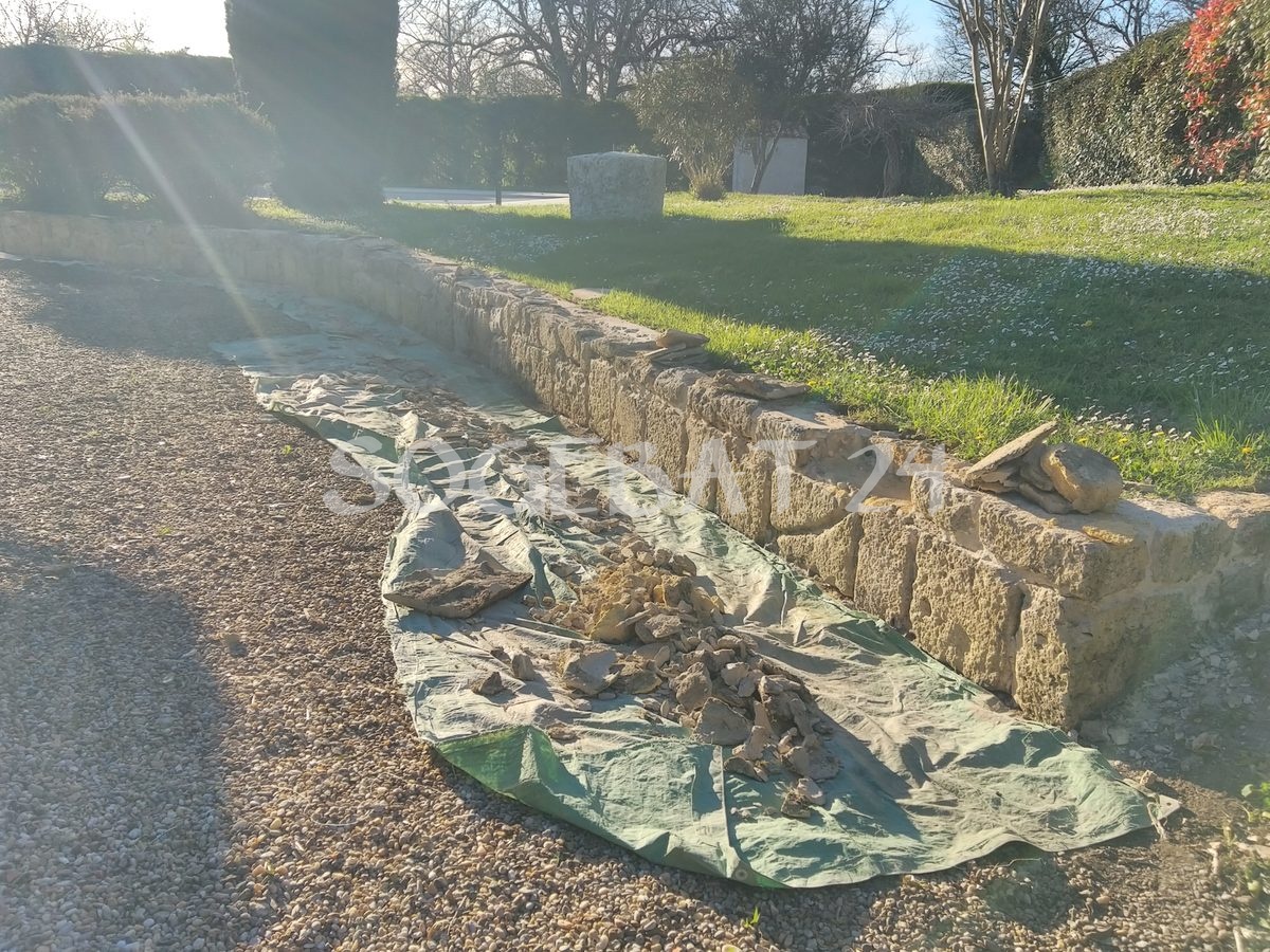Restauration d'un muret de soutènement en pierre de taille – 8